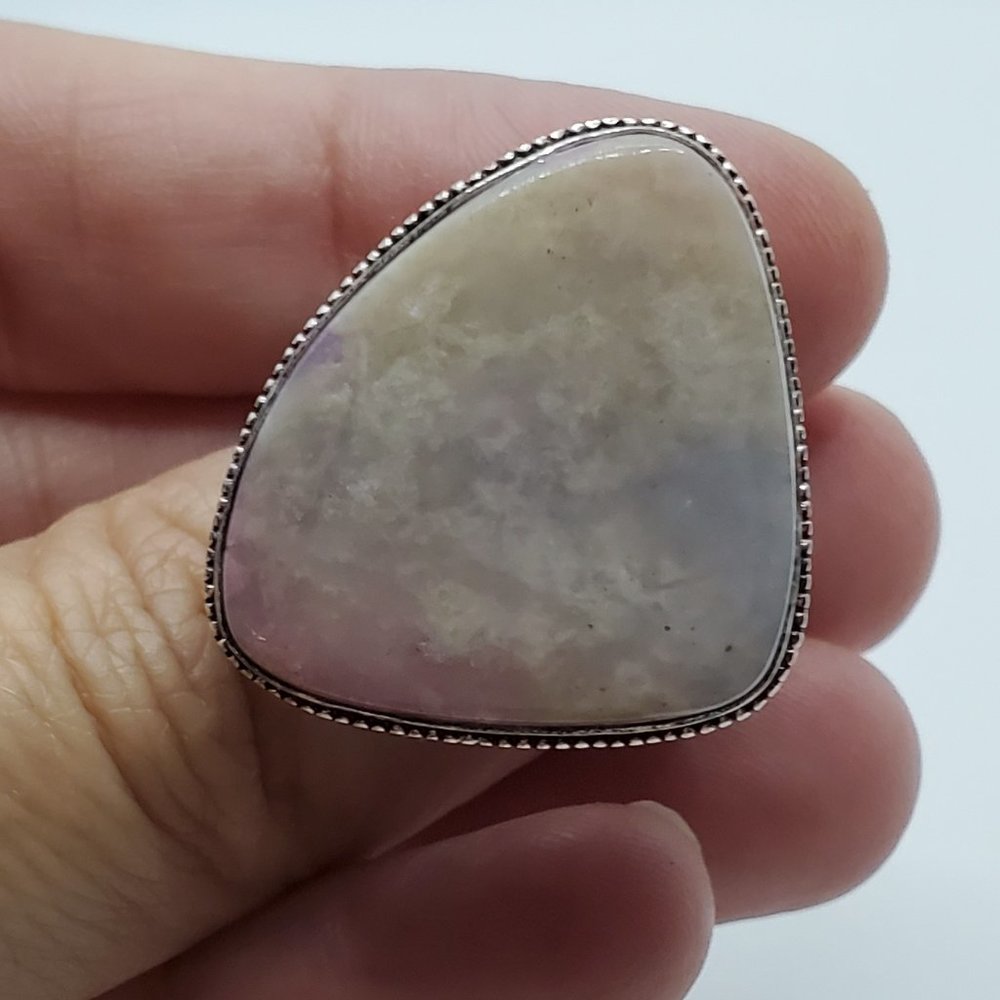 Pink Opal Ring - 925 Stamped